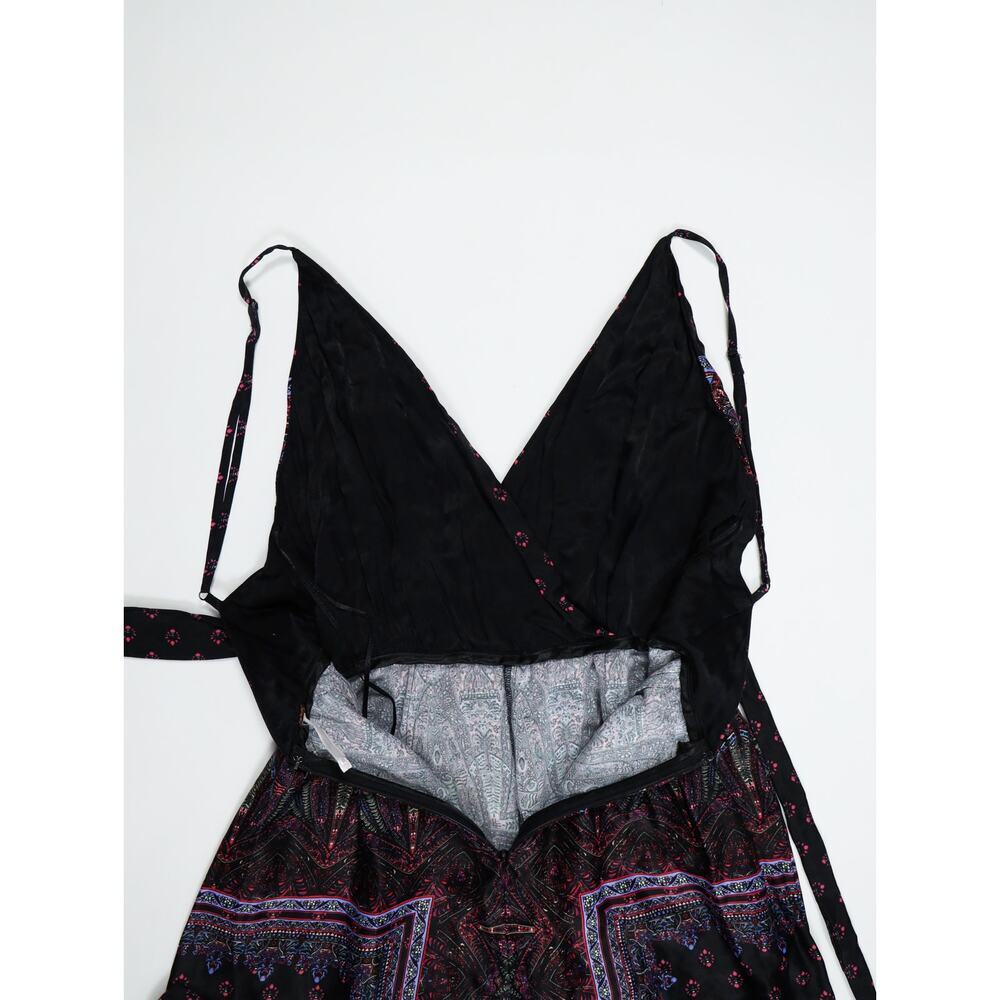 Free People Boho Coastal Wide Leg Jumpsuit Tie Waist Printed Festival Romper - Picture 8 of 16